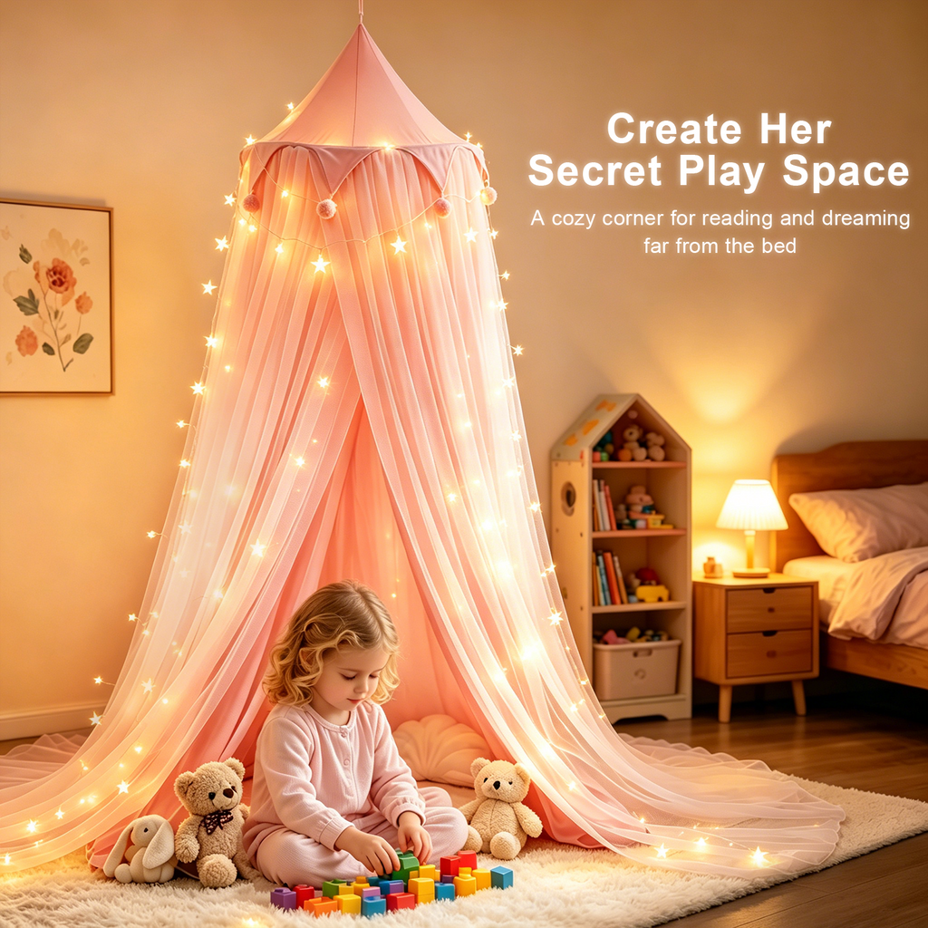 Twyvoka Bed Canopy for Girls