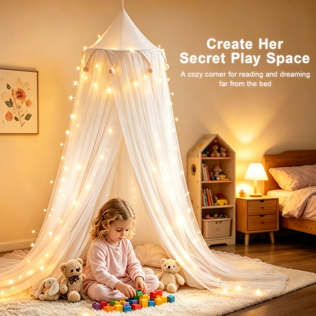 Twyvoka Bed Canopy for Girls