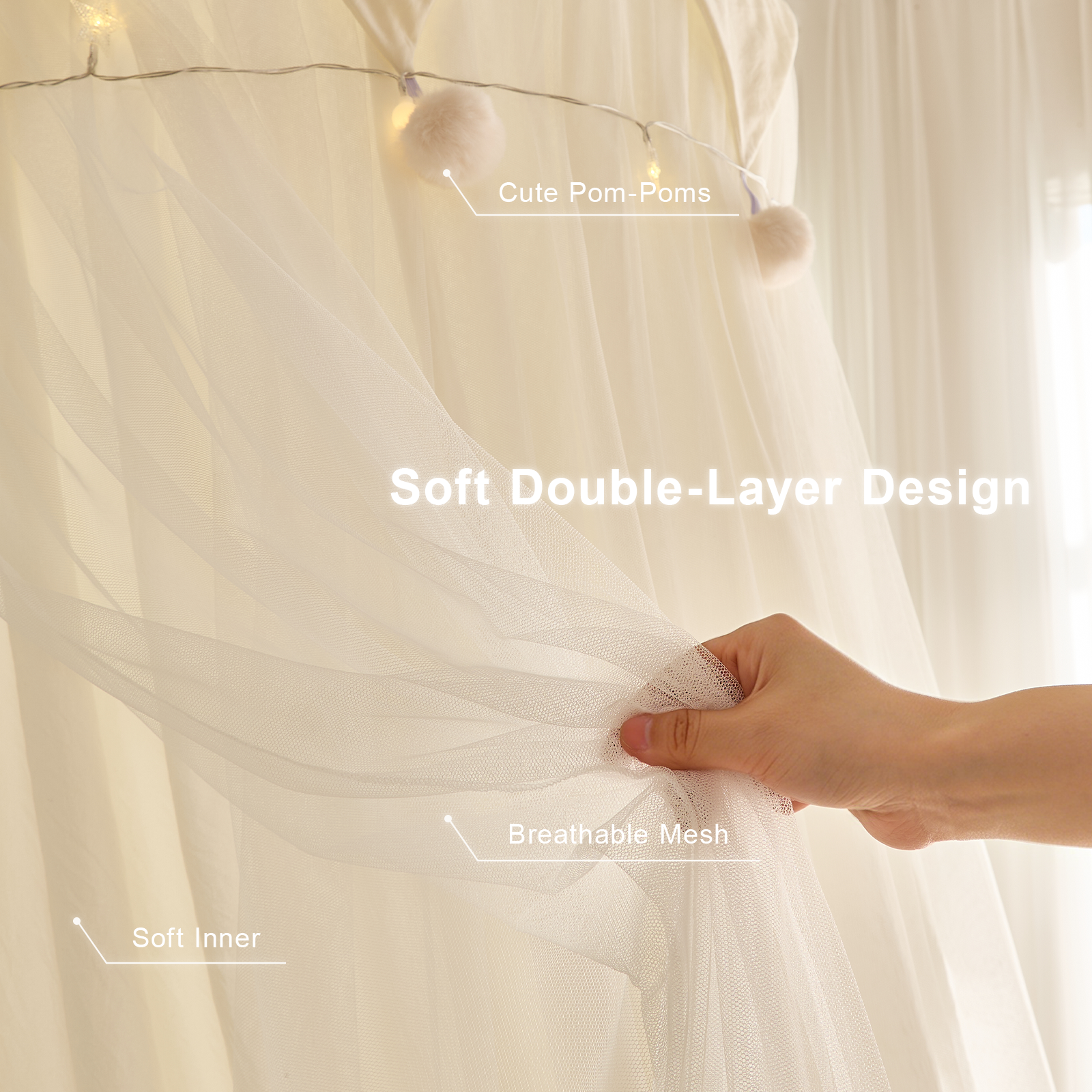 Twyvoka Bed Canopy for Girls